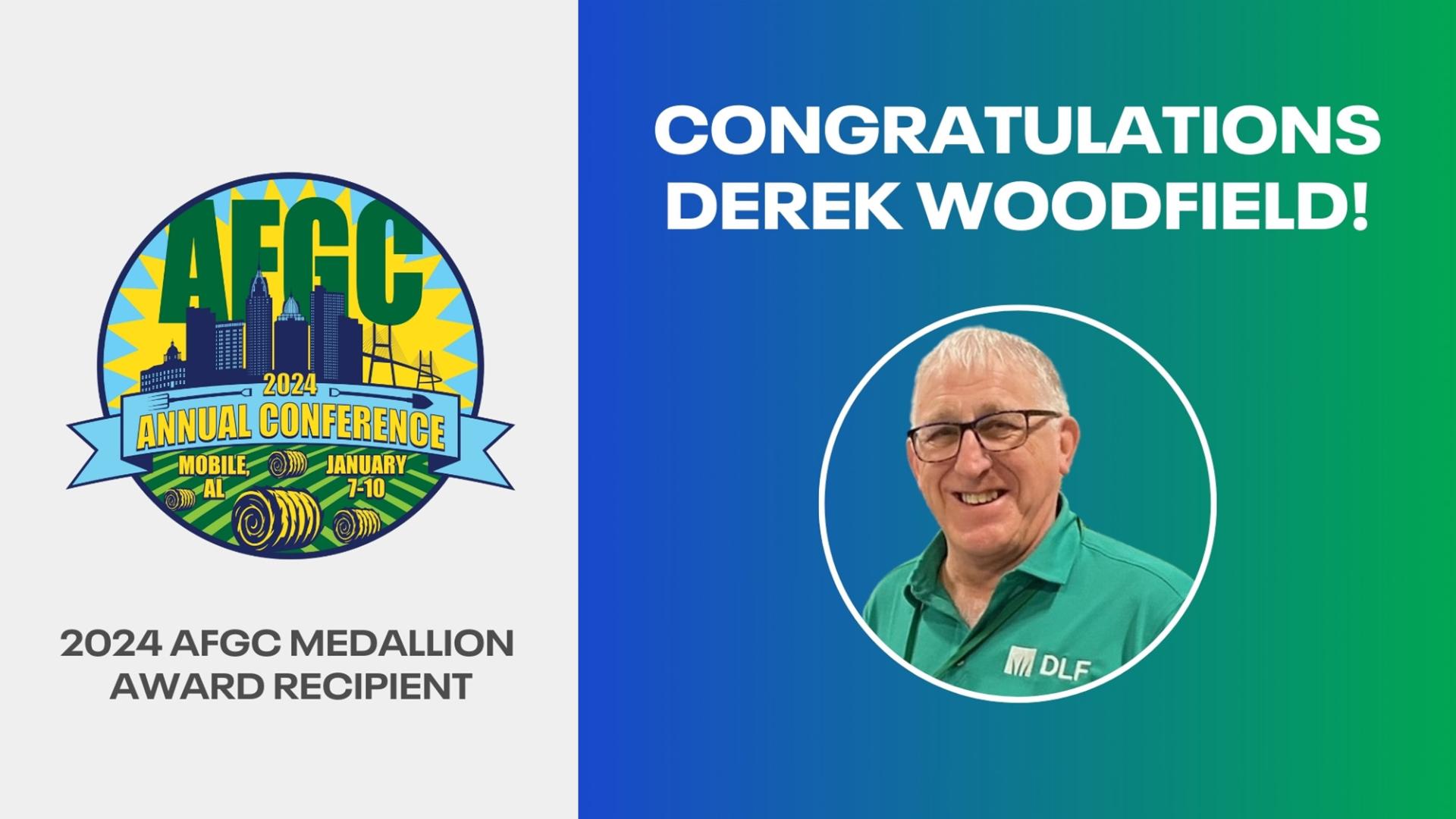 DLF's Derek Woodfield Receives AFGC Medallion Award 